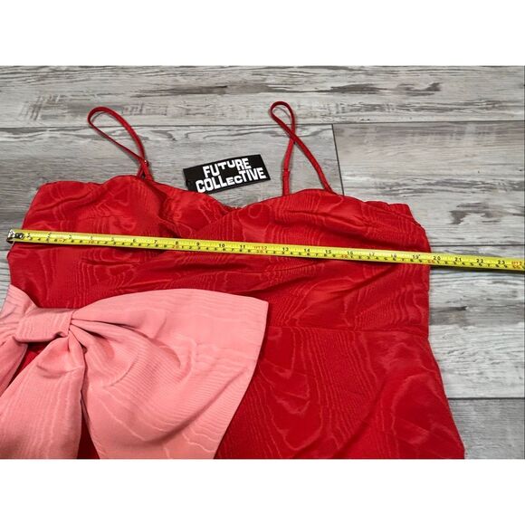 Future collective red and pink spaghetti strap dress size XL - Picture 9 of 12